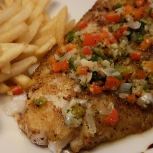 Pescado al ajillo