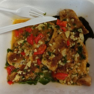 Filete de Corvina al ajillo