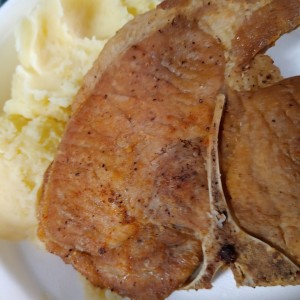 chuleta frita con pure