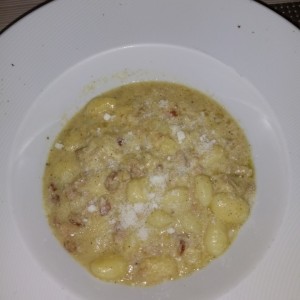 Gnocchis a la carbonara