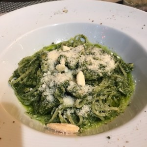 linguini al pesto con pollo