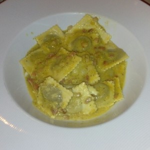 Ravioli Funghi Salsa Carbonara