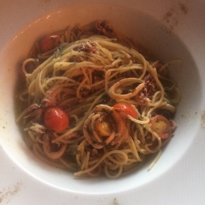 pasta sin gluten al oleo con frutti di mari