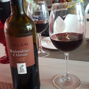 excelente vino de la casa