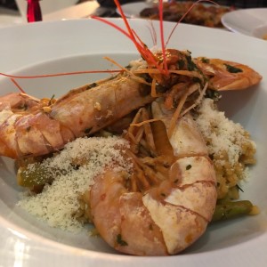 rissotto con langostinos