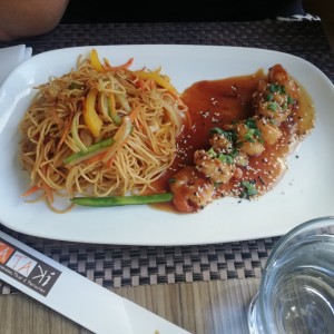 teppan de camarones