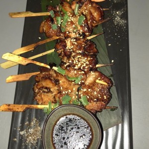 pincho de pollo. 
