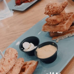 chicken and waffles