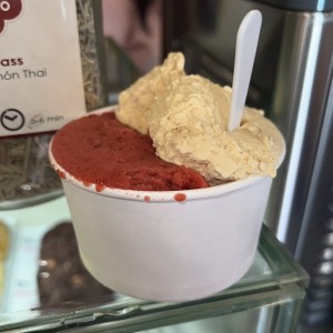Frutos silvestres y dulce de leche
