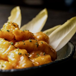 Hot shrimps tempura