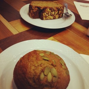 muffin de zapallo y cake de zanahoria
