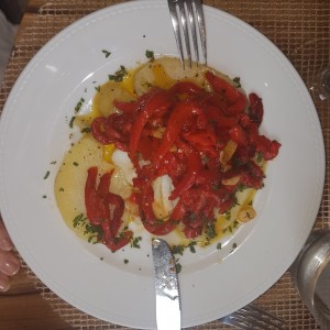 bacalao con pimentones