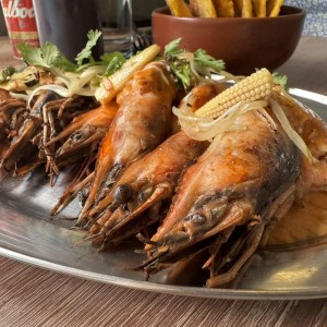 Camarones con Coco y Curry rojo