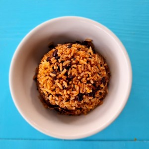 Arroz con guandu y coco