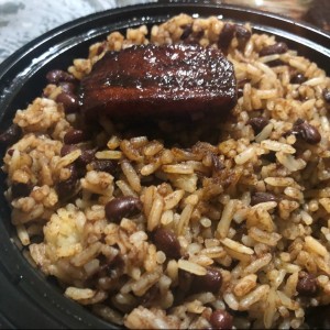 Arroz de coco con frijoles