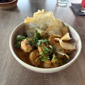 Camarones con Coco y Curry rojo