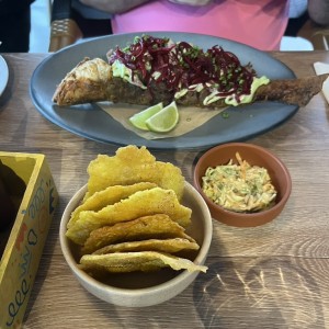 Pescado entero al horno
