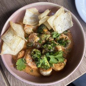 Camarones con Coco y Curry rojo