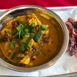 Pulpo en leche de coco. ?