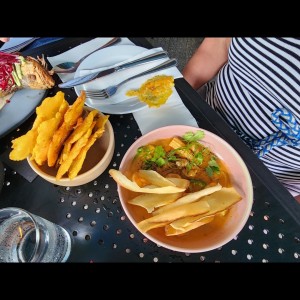 Camarones con Coco y Curry