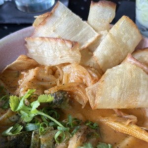 Camarones con Coco y Curry rojo