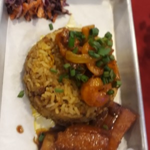 one pot con pulpo y camarones