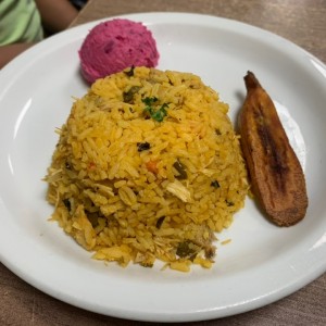 Arroz con cabeza de puerco