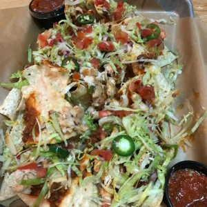 nachos con pollo