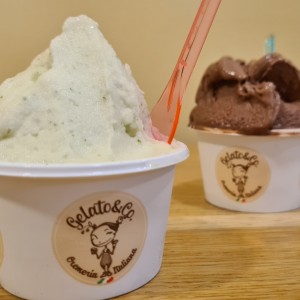 helado de limon con yerbabuena