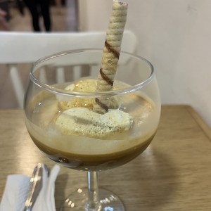 Affogato de pistachio