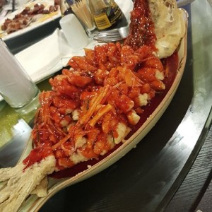 Mariscos - Pescado agridulce entero