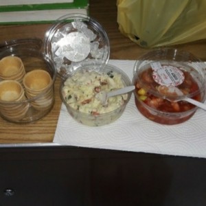 ceviche de corvina con uvas