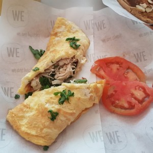 No Carbs... Enrrollado de huevo relleno de pollo, espinaca y queso cabra