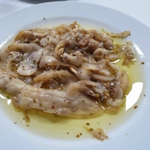 Berenjena a la vinagreta.