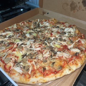 Puzza de pollo y hongos