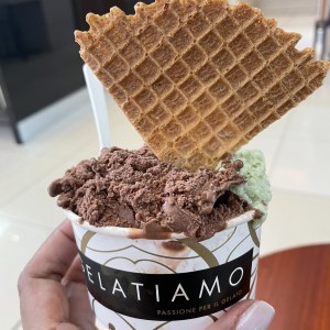 Helado de pistacho y chocolate sugar free