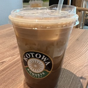 Iced caramel latte
