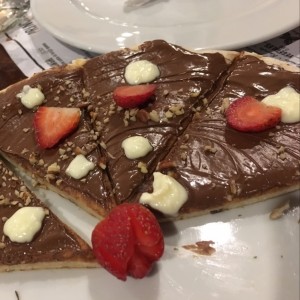 Mini pizza de Nutella