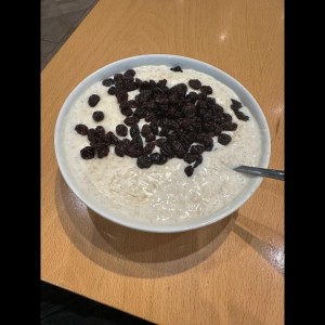 Avena con pasitas