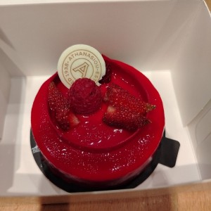 Mousse de fresa con chocolate