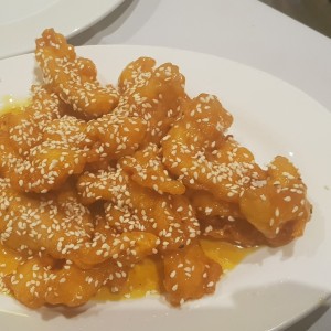 pollo con miel y ajonjoli