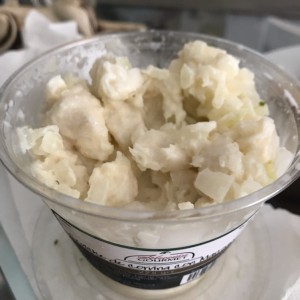 ceviche de corvina y manzana
