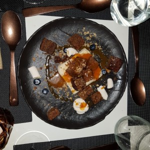 postre mousse de banano