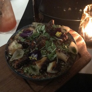 pulpo con tapioca!