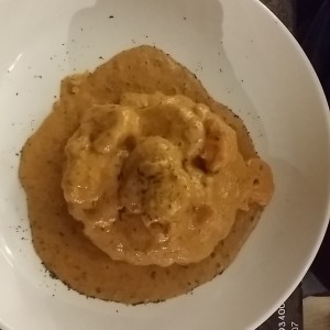 Tacu tacu con camarones