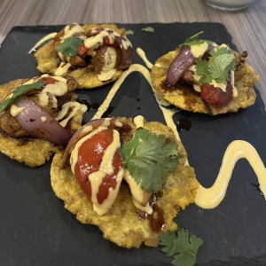Patacones de pollo