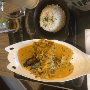 Pescado a lo macho 
