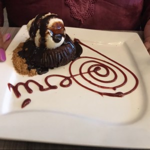 brownie con helado
