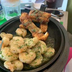 Camarones al ajillo. 
