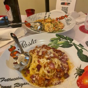 Spaguetti Carbonara y Stefano